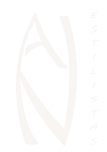 Logotipo de AN Estilistas - Blanco